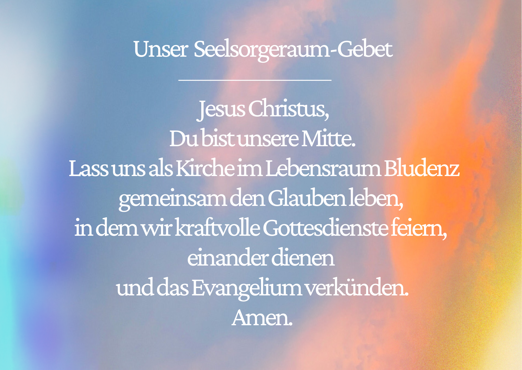 Seelsorgeraum Gebet